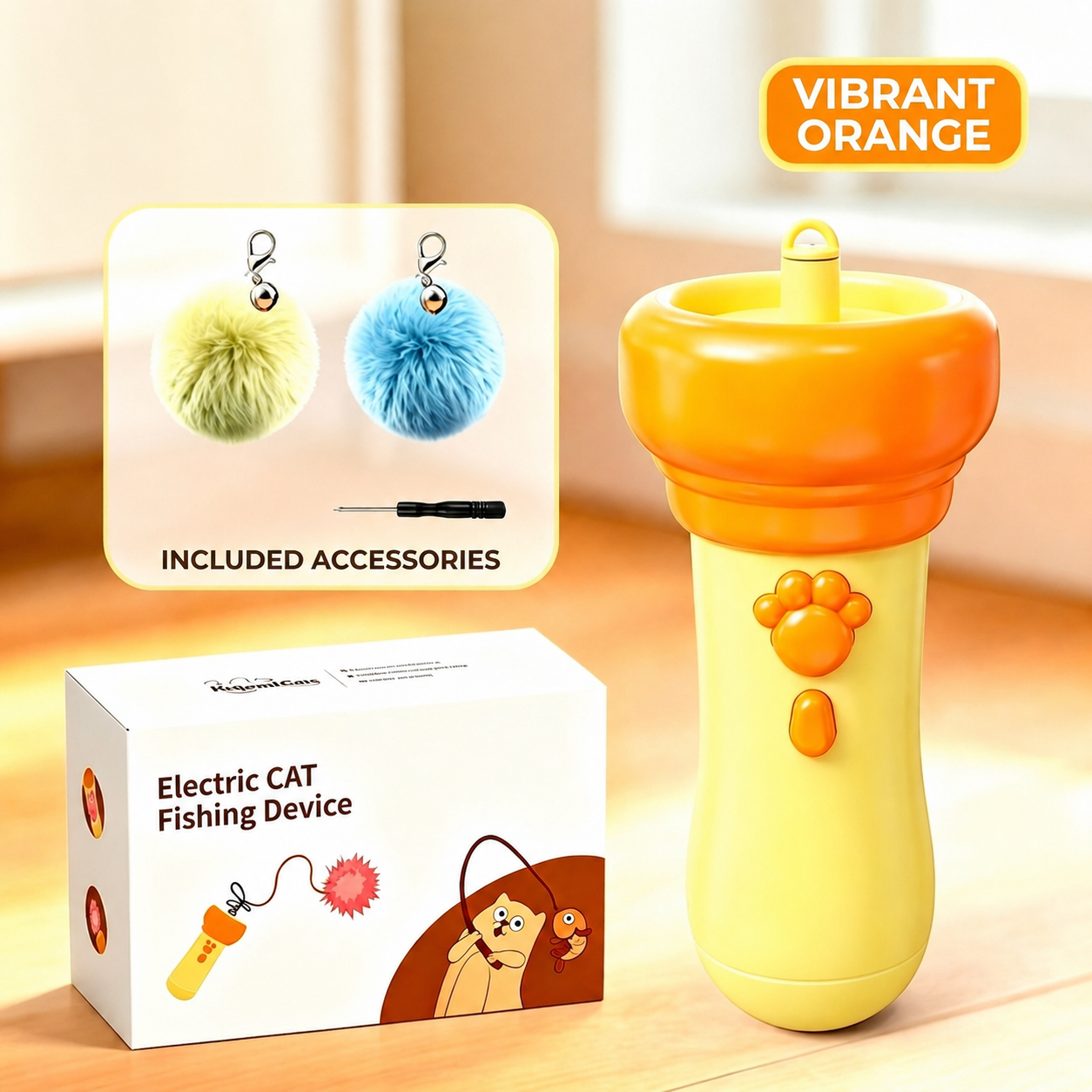 Interactive Pom-Pom Launcher Tod for Cats