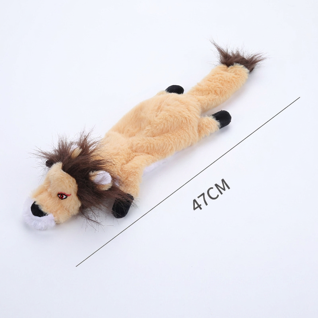 Durable Stuffing-Free Crinkle Squeaky Dog Toy