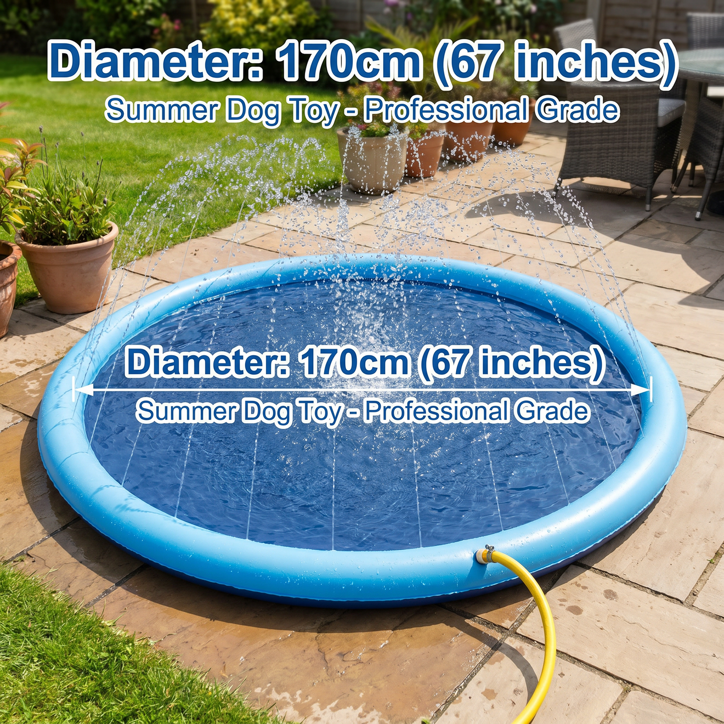 Durable Dog Fountain Splash Pad - Summer Toy