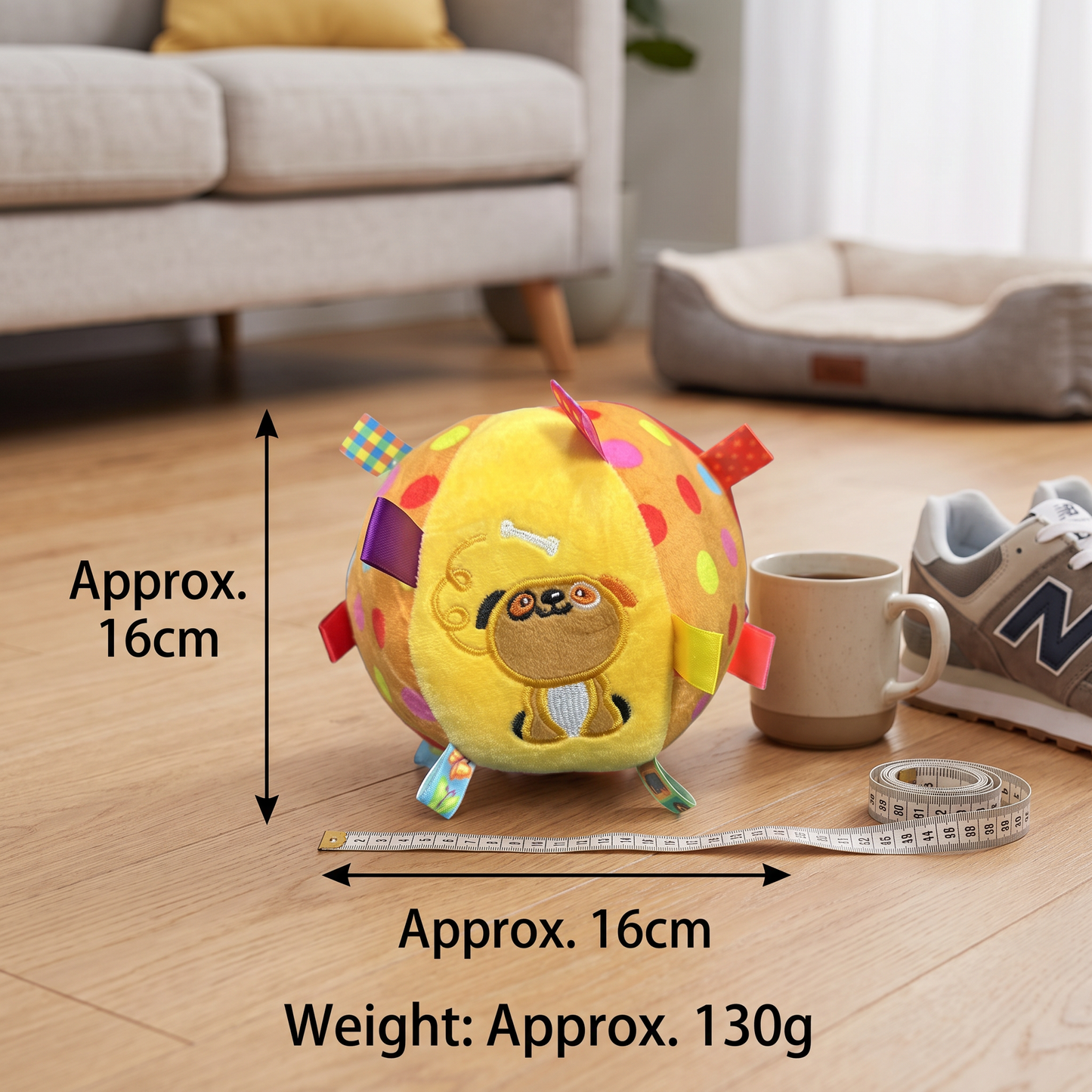Interactive Hanging Dog Ball Toy with Elastic Play Rope & Hook