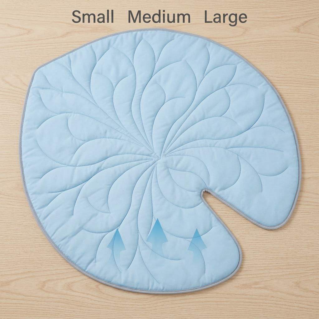 Cooling Leaf-Shaped Pet Mat – Washable Summer Mat with Non-Slip Bottom