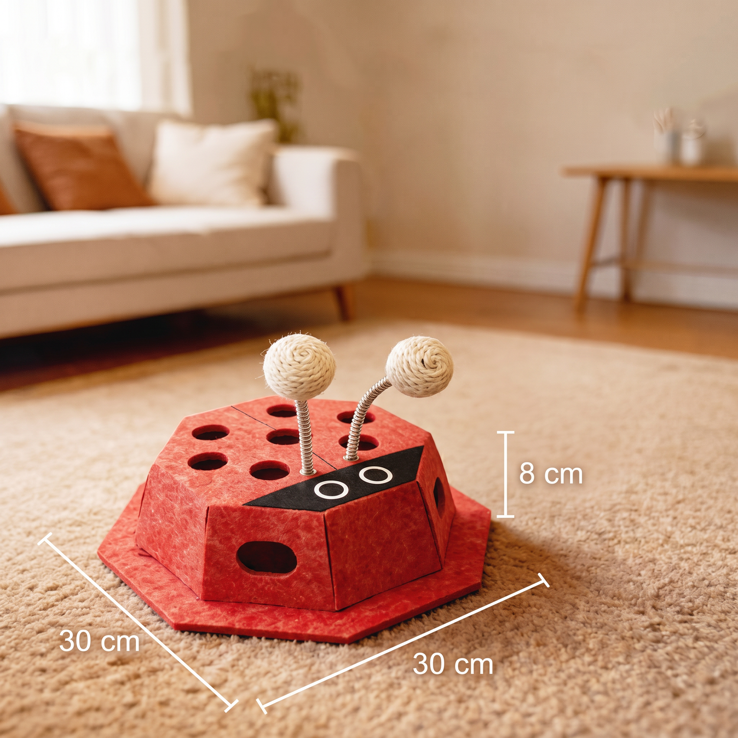 3in1 Interactive Ladybug Cat Puzzle Toy