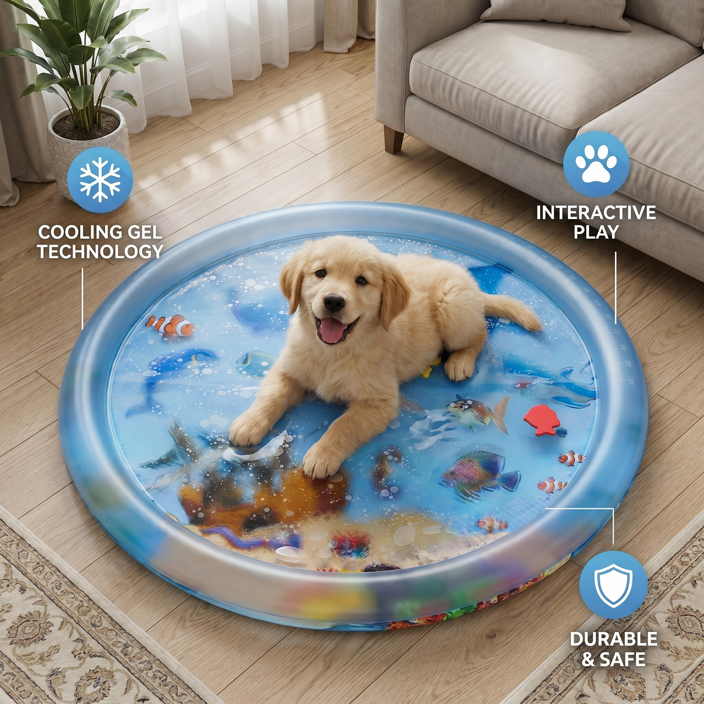 Interactive Cooling Waterbed for Dogs 2.0