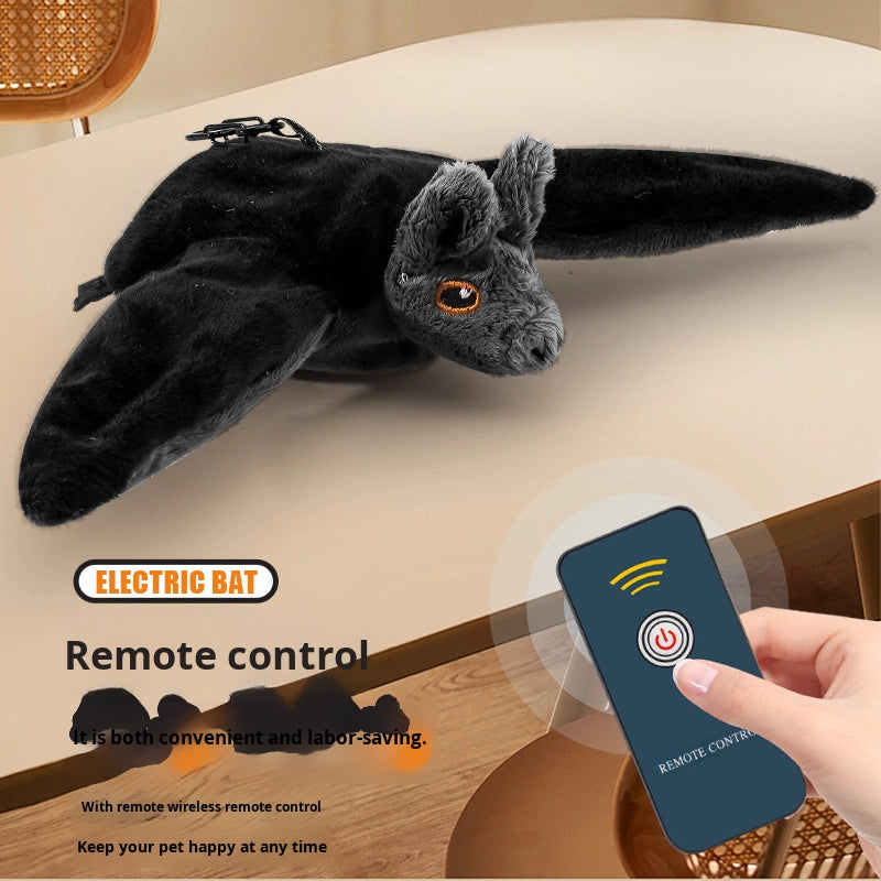 Touch—Activated Flapping Bat Dog Toy with Catnip