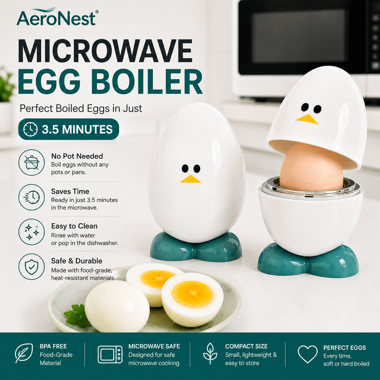 EggEase™ Microwave Egg Cooker