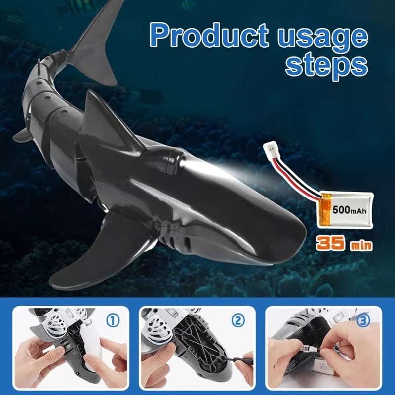 Remote Control Shark Toy – Realistic RC Shark for Pools, Bath & Water Play