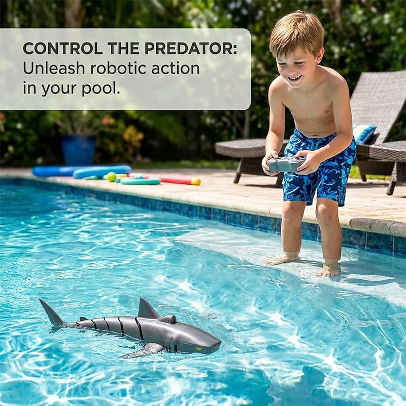 Remote Control Shark Toy – Realistic RC Shark for Pools, Bath & Water Play