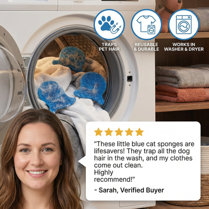 Washing Machine Pet Hair Remover – Sticky Lint Catcher for Dog & Cat Hair