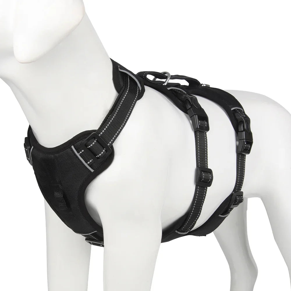 Reflective Anti-Pull Dog Harness – GripGuard Comfort