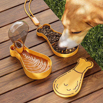 2-in-1 On-the-Go Feeding Station - Chicken Drumstick Design