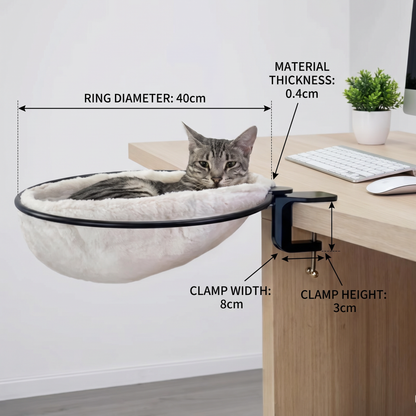Premium Hanging Cat Hammock for Desks & Shelves