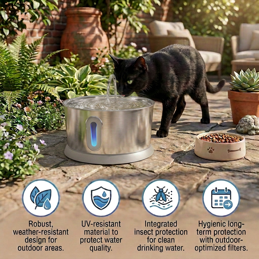 Smart Antibacterial Stainless Steel Pet Water Fountain – 4L Ultra-Quiet for Improved Pet Hydration & Health
