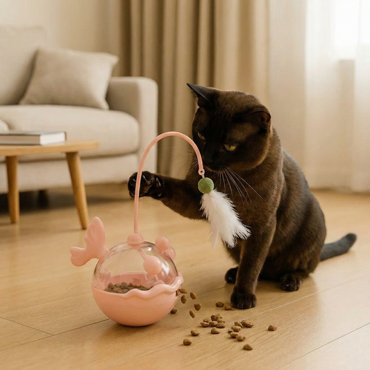 Catnip Lantern Fish Treat Dispenser Toy for Cats