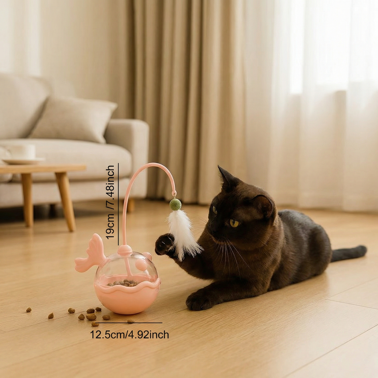Catnip Lantern Fish Treat Dispenser Toy for Cats