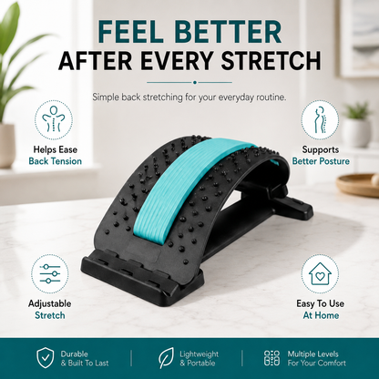 Back Relief Pro – Adjustable Back Stretcher & Posture Support