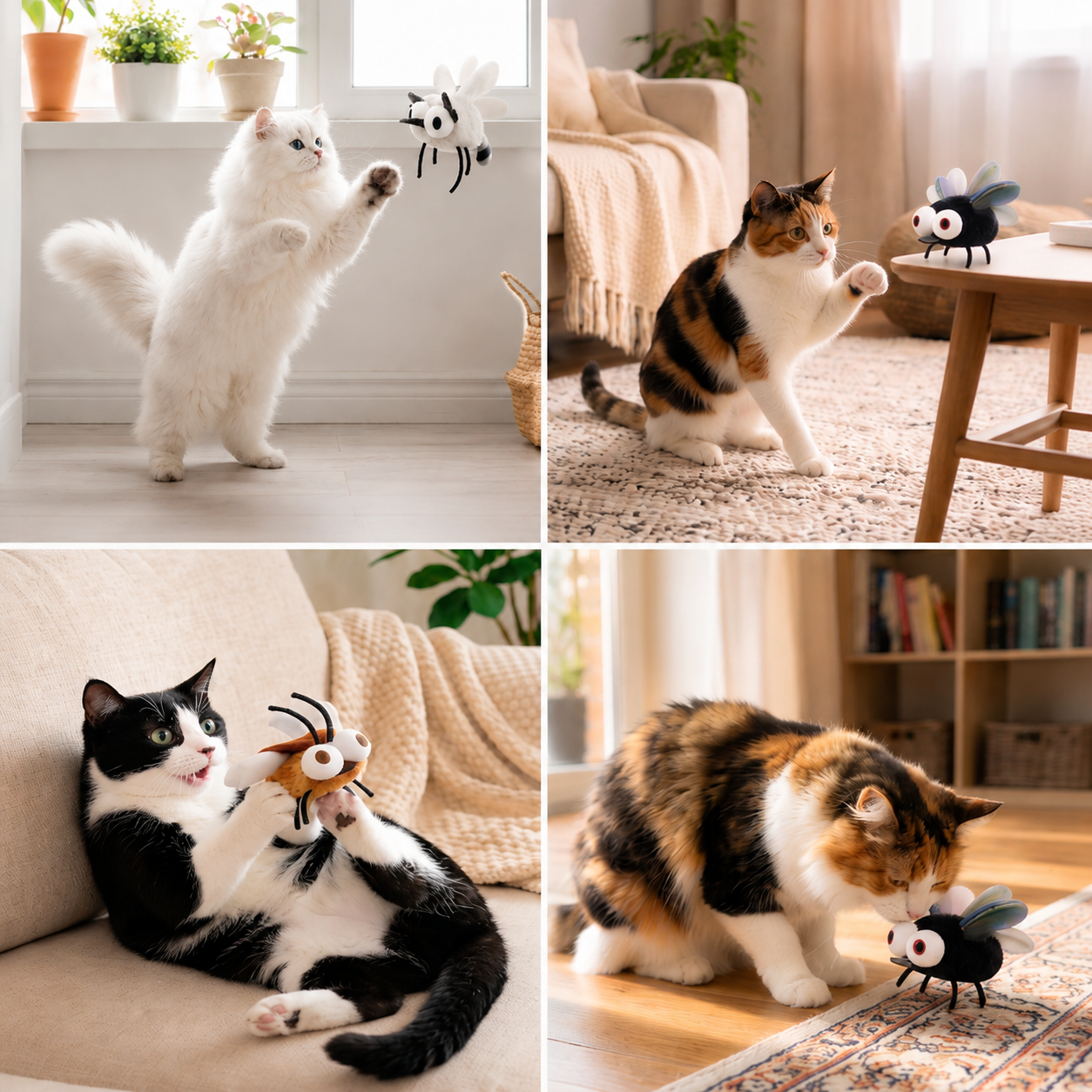 Motion-Activated Flying Insect Cat Toy