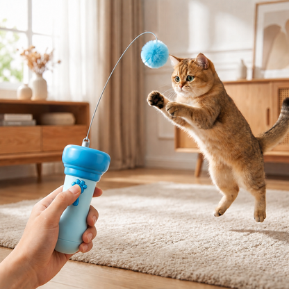 Interactive Pom-Pom Launcher Tod for Cats