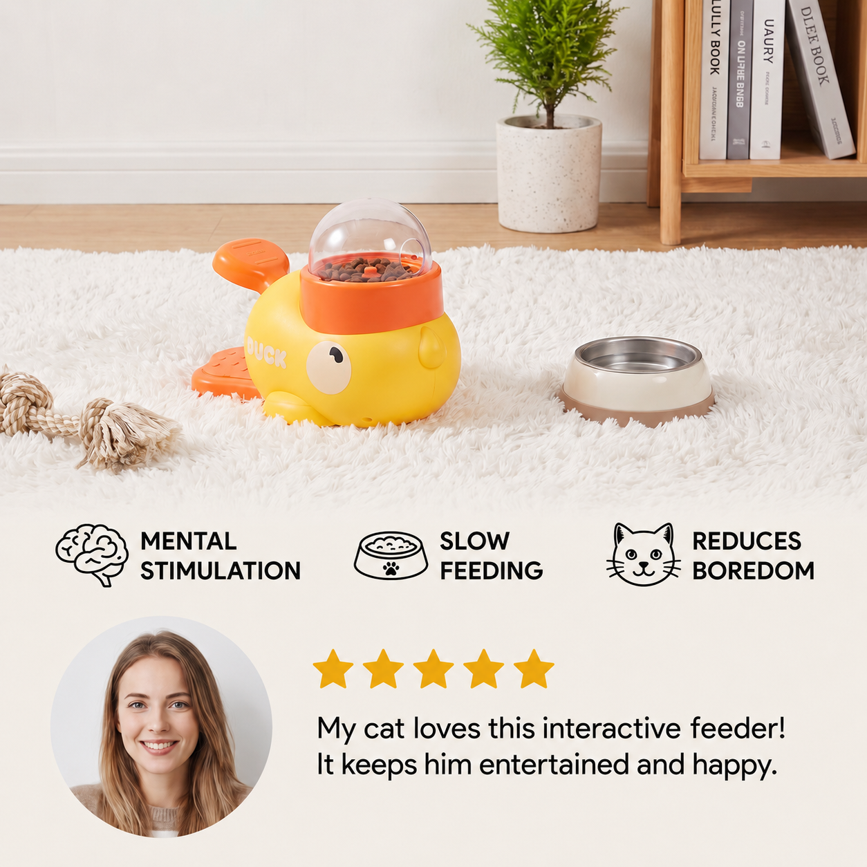 Interactive Game Food Dispenser for Cats