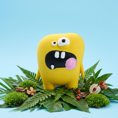Durable Natural Monster Latex Dental Squeaky Dog Toy