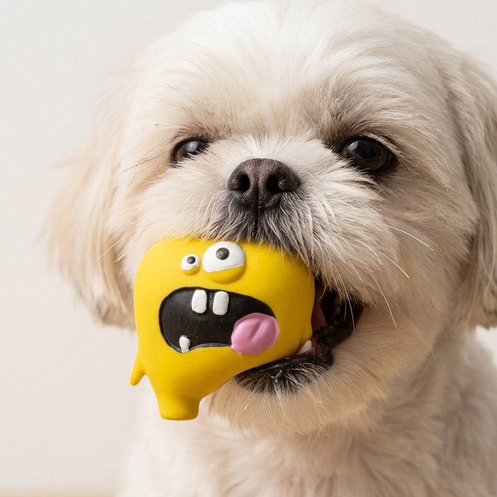 Durable Natural Monster Latex Dental Squeaky Dog Toy
