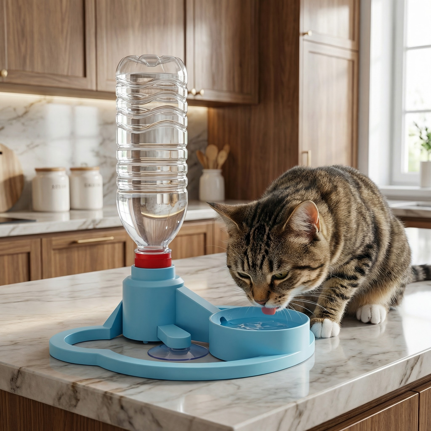 Automatic Pet Water Dispenser – No Power Required, Spill-Proof & Travel-Friendly