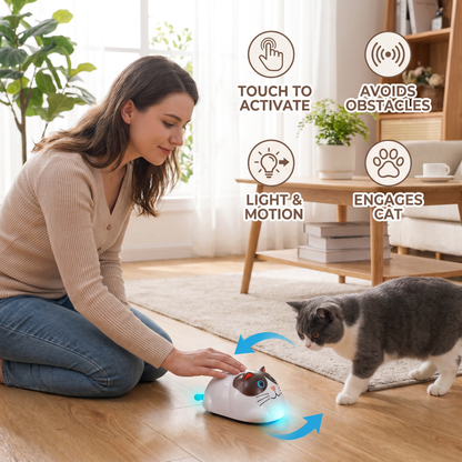 Touch-Activated Smart Cat Robot Toy