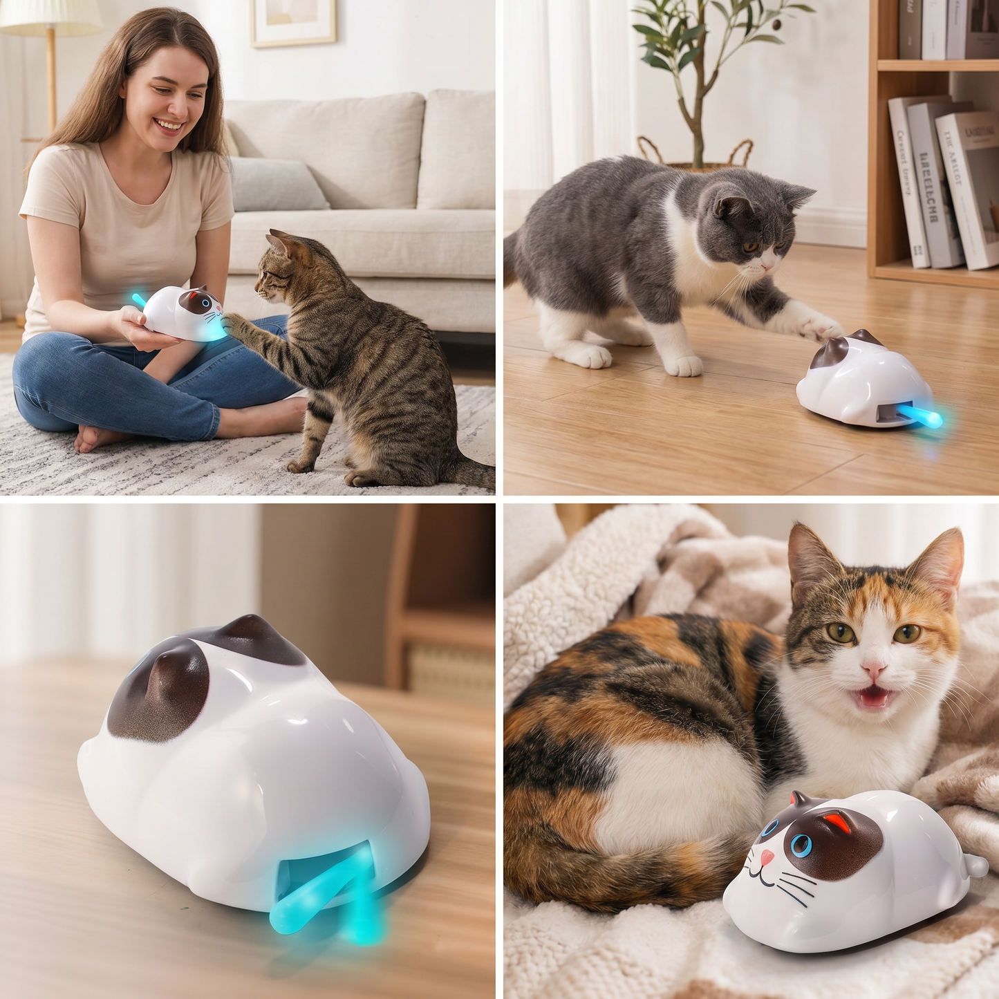 Touch-Activated Smart Cat Robot Toy