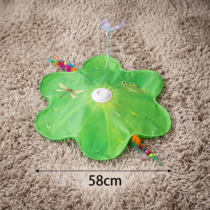 3-in-1 Interactive Butterfly Cat Toy – Play Mat with Butterfly & Feather Teasers