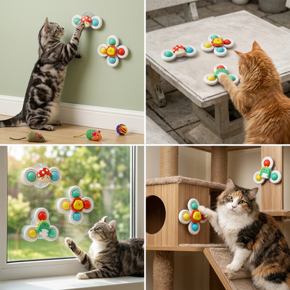 Interactive Cat Spinning Toys - Set of 3