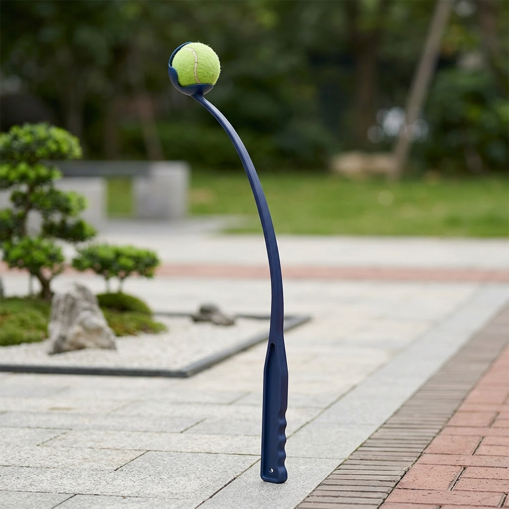 Interactive Tennis Ball Launcher for Dogs – Long-Handle Fetch Thrower