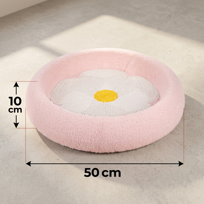 Flower Cat Scratcher Bed – Cozy 2-in-1 Scratching Lounge