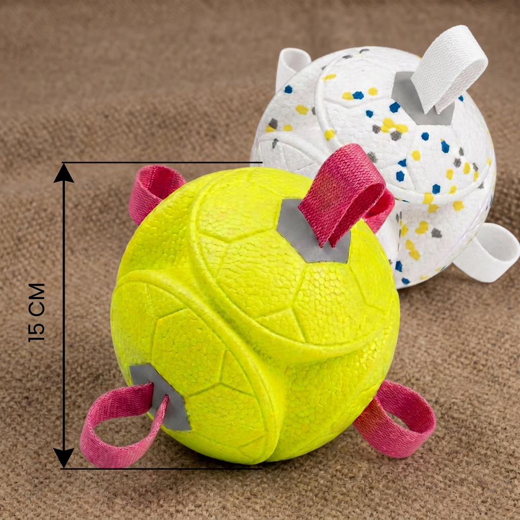 Eco-Friendly Indestructible Dog Ball – Bite Resistant Interactive Tug & Fetch Toy