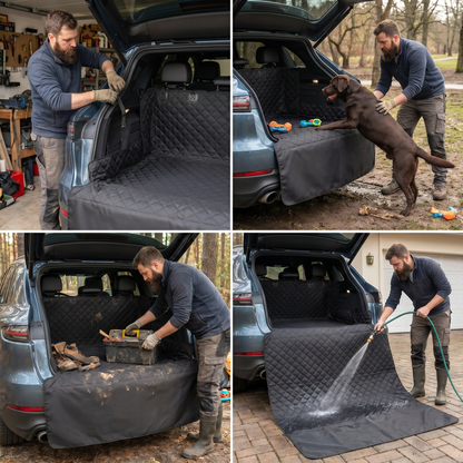 Waterproof SUV Dog Cargo Liner with Bumper Flap