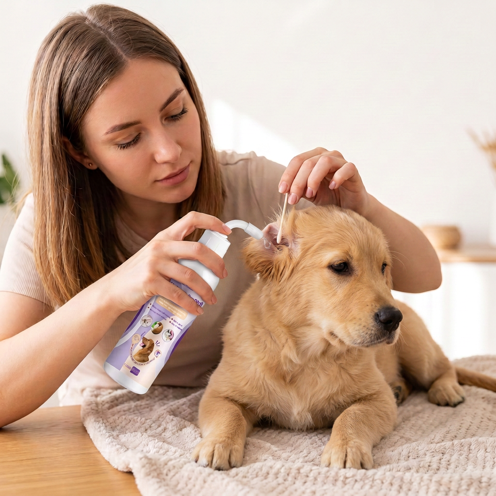 Gentle Pet Ear Cleaner – Odor-Free Formula for Dogs & Cats