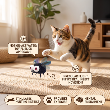 Motion-Activated Flying Insect Cat Toy