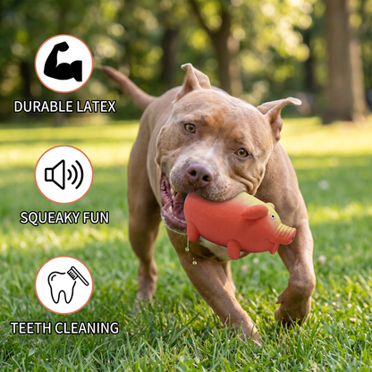 Durable Squeaky Latex Farm Animal Dog Toy