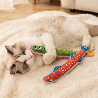Catnip Crinkle Kicker Toy – Plush Cat Kick & Cuddle Toy