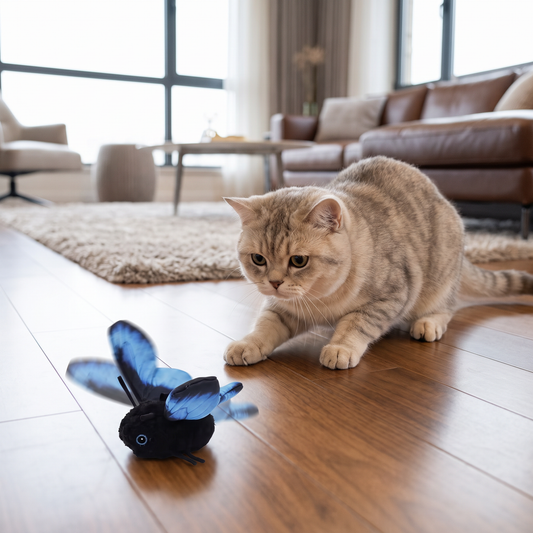Interactive Flutter Butterfly Cat Toy – Automatic Flying Teaser