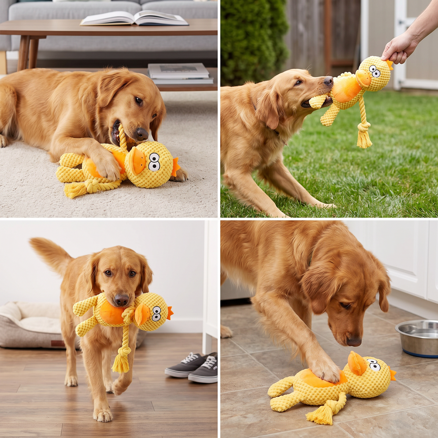 Cotton Rope Plush Dental Squeaky Dog Toy