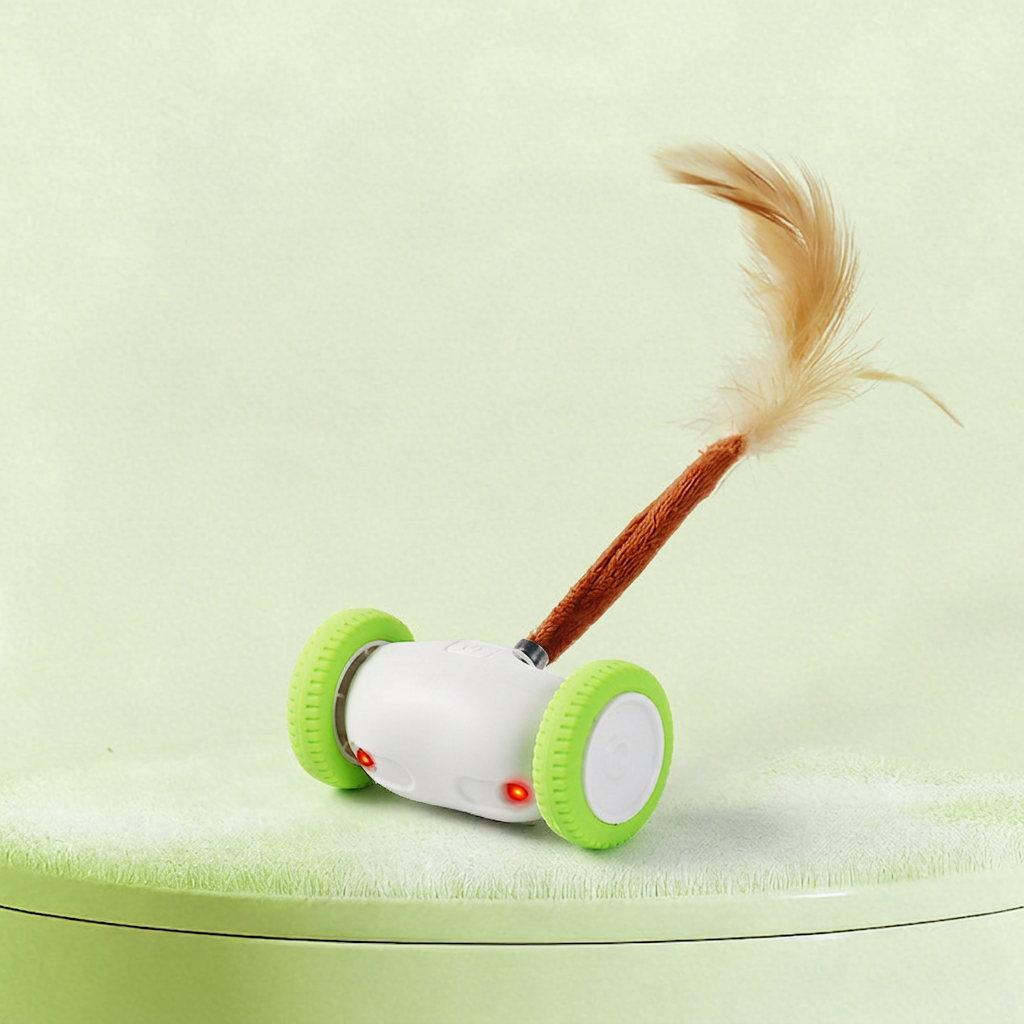 Self-Moving Feather Cat Teaser Toy