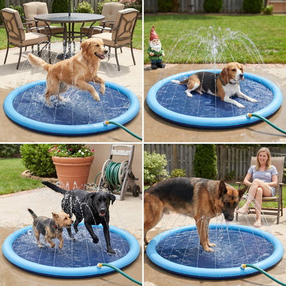 Durable Dog Fountain Splash Pad  - Summer Toy