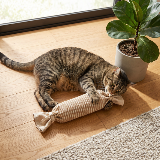 Eco-Friendly Catnip Jute Bag Toy for Cats – Durable Interactive Play Bag
