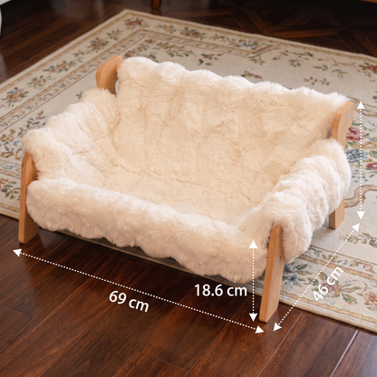 Luxury Elevated Solid Wood Pet Couch Bed