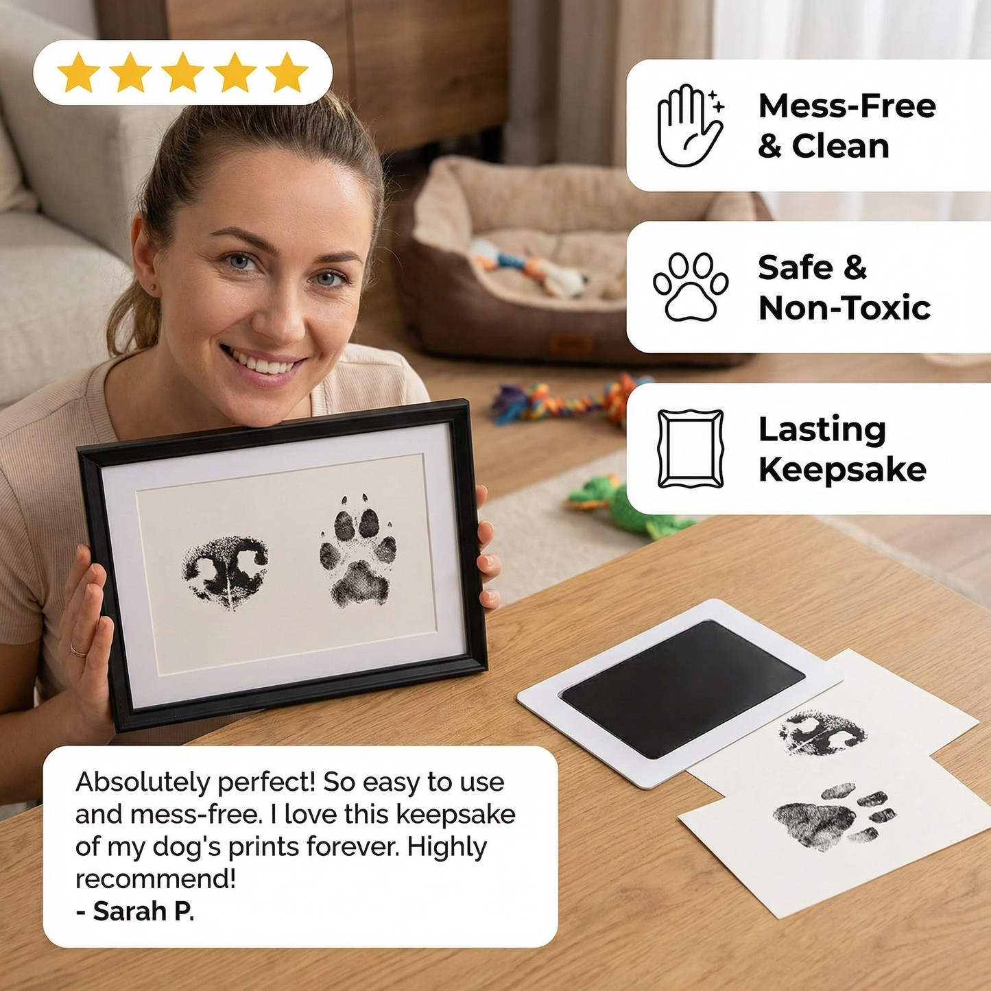 Pet Paw & Nose Print Kit – DIY Keepsake for Dogs