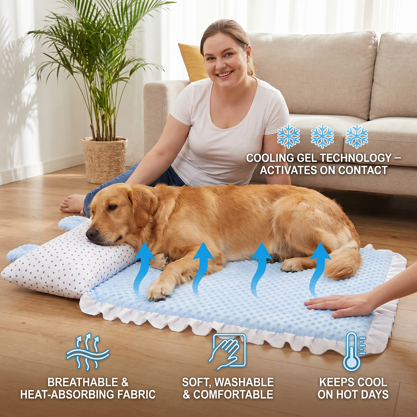 Cooling Dog Bed for Hot Days – Soft, Washable & Comfortable
