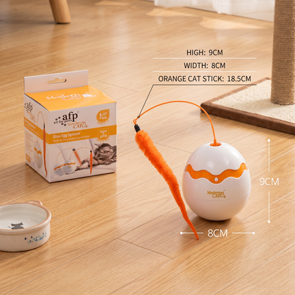 Interactive Wobble Egg Cat Toy – Automatic Feather Teaser