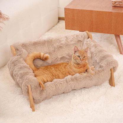 Luxury Elevated Solid Wood Pet Couch Bed