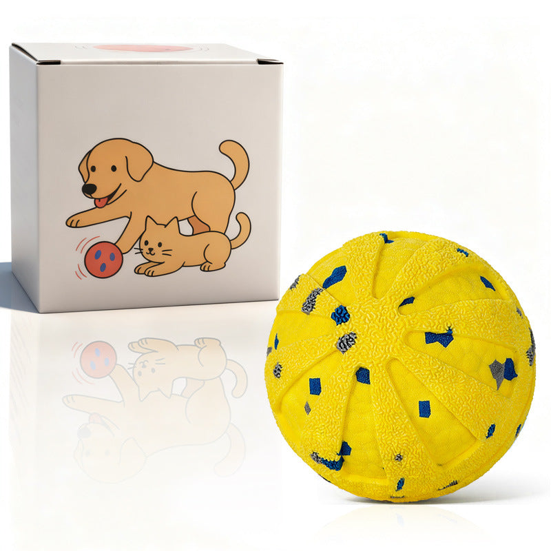 Interactive Rechargeable Dog Ball – Smart Rolling & Dental Chew Toy