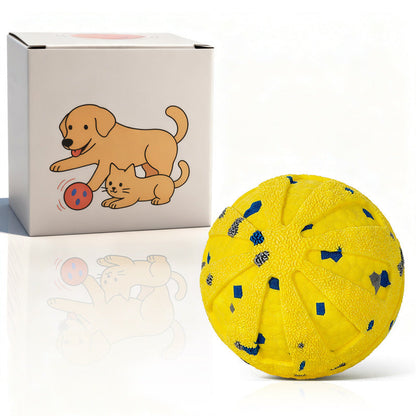 Interactive Rechargeable Dog Ball – Smart Rolling & Dental Chew Toy
