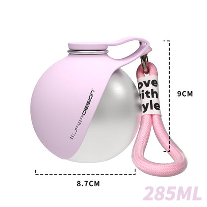 2-in-1 Dog Travel Water Bottle – Leakproof Stainless Steel Bottle with Silicone Bowl